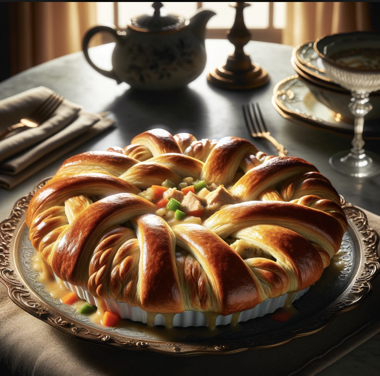 The Ultimate Chicken Pot Pie Crescent Braid Recipe