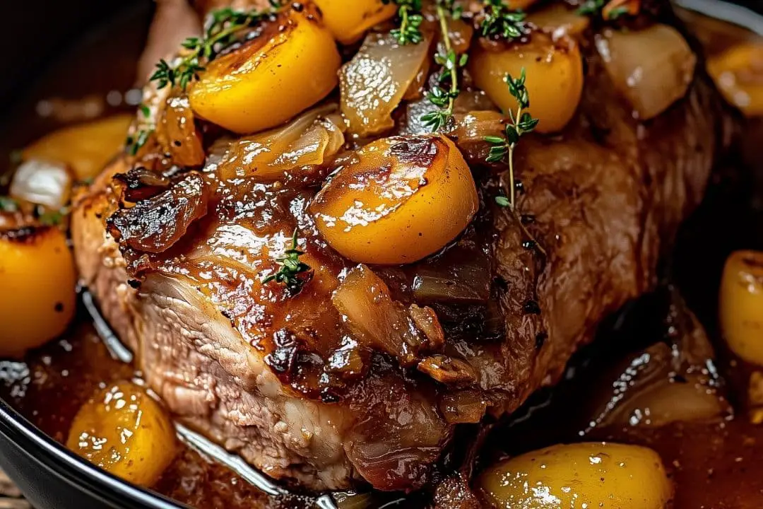 This Apple Cider Braised Pork Shoulder is the ultimate cozy comfort meal, combining tender pork, sweet apple cider, and fresh herbs. Perfect for cold nights, the pork becomes melt-in-your-mouth tender, with apples and onions adding a sweet-savory balance.