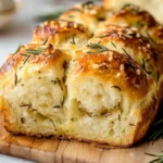 This Rosemary Garlic Pull Apart Bread is a soft, savory loaf infused with fragrant rosemary, garlic, and parmesan cheese. It’s a perfect side dish for any meal, offering a delightful combination of fresh herbs and buttery richness. The pull-apart format makes it a fun and shareable bread for gatherings or family dinners.