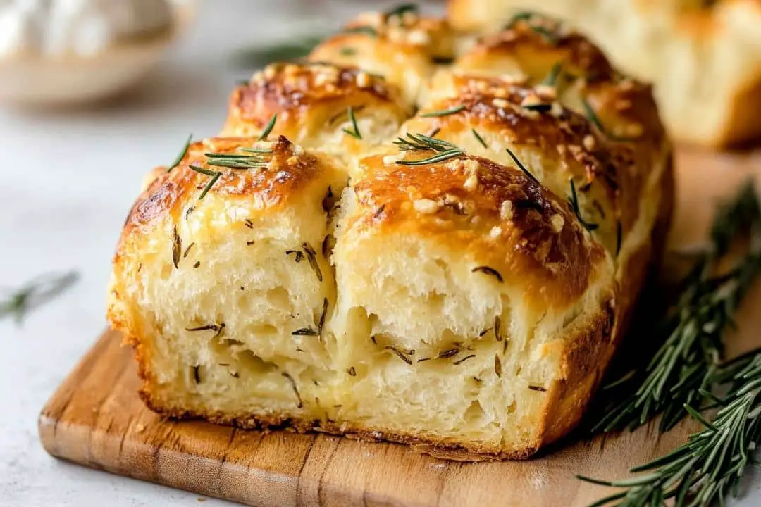 This Rosemary Garlic Pull Apart Bread is a soft, savory loaf infused with fragrant rosemary, garlic, and parmesan cheese. It’s a perfect side dish for any meal, offering a delightful combination of fresh herbs and buttery richness. The pull-apart format makes it a fun and shareable bread for gatherings or family dinners.