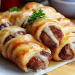 These Breakfast Pigs in a Blanket combine the sweet, cinnamony goodness of cinnamon rolls with savory sausage links, all topped with a rich maple glaze. Perfect for a fun and easy breakfast or brunch, these bite-sized delights are sure to be a hit with both kids and adults!