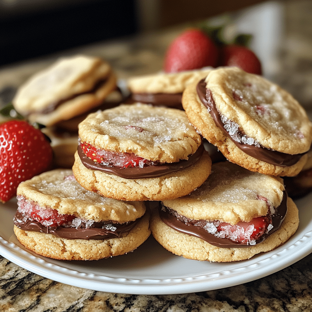 chocolate stuffed cookies, strawberry cookies, chocolate strawberry cookies, sugar cookies, stuffed cookies, holiday cookies, chocolate-Stuffed Strawberry Sugar Cookies