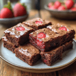 Strawberry Brownies, Strawberry Cake Mix Brownies, Brownies with Glaze, Strawberry Dessert