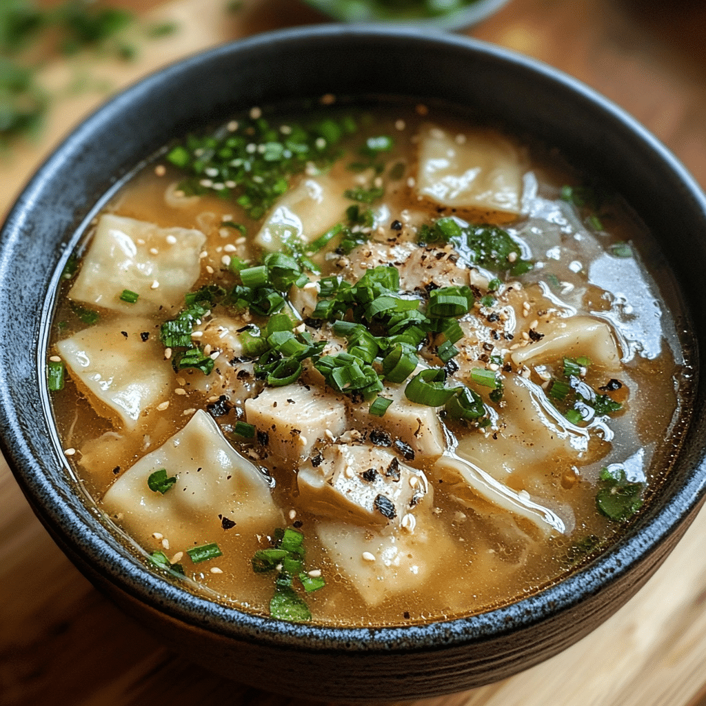 wonton soup, homemade wontons, chicken wontons, asian soup, comfort food