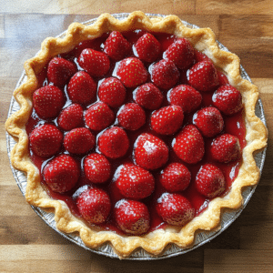 fresh strawberry pie, easy strawberry pie, homemade strawberry pie, summer dessert, fruit pie, Pillsbury crust pie