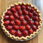 fresh strawberry pie, easy strawberry pie, homemade strawberry pie, summer dessert, fruit pie, Pillsbury crust pie