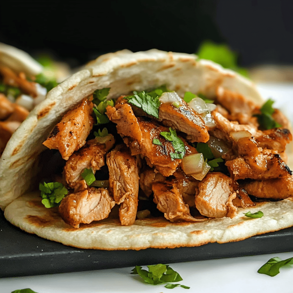 Chicken Adobo Pitas