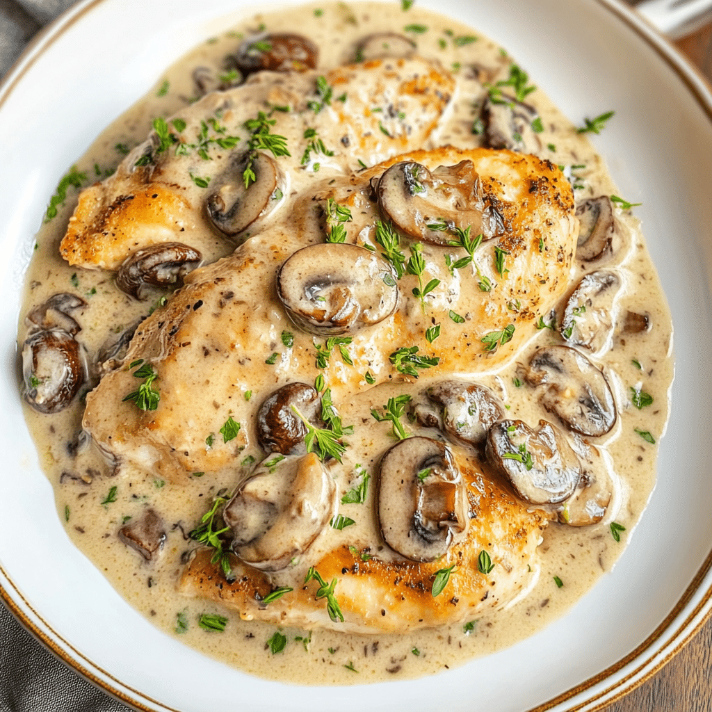 Creamy Mushroom Asiago Chicken