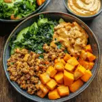 Ground Turkey Bowls with Sweet Potato & Peanut Sauce