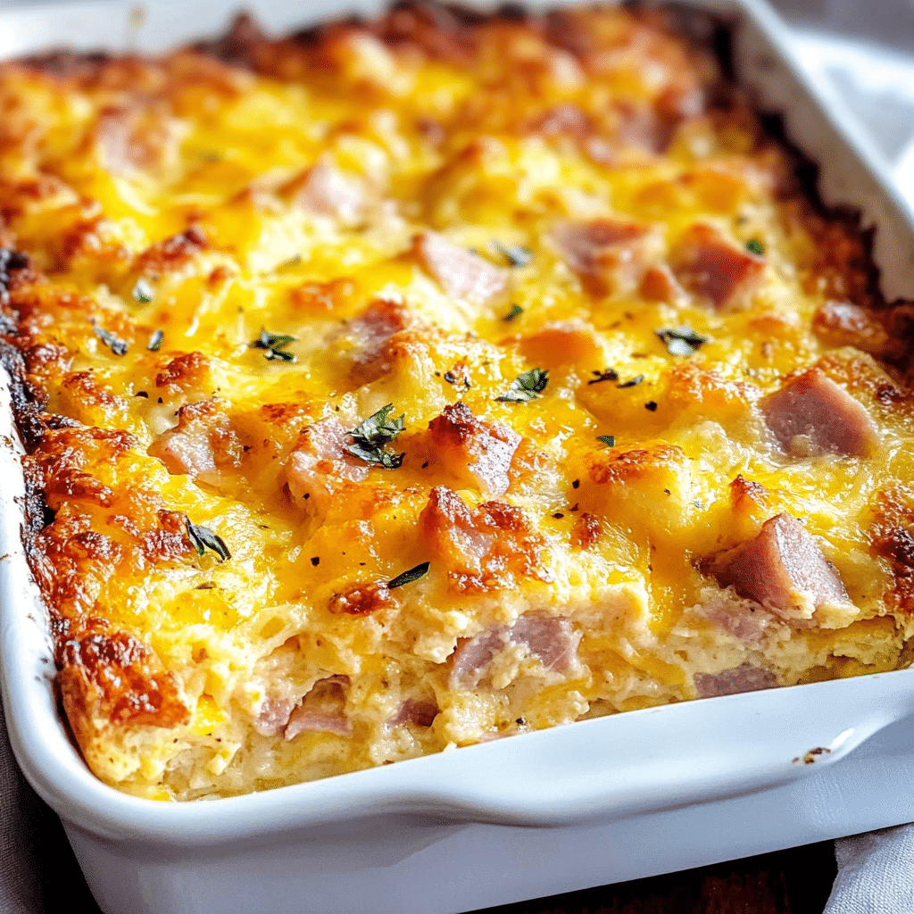 Ham and Cheese Breakfast Casserole