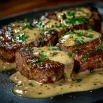 Juicy Steak with Creamy Garlic Sauce