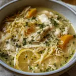 Lemon Chicken Soup with Angel Hair Pasta