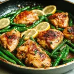 Lemon Garlic Butter Chicken and Green Beans Skillet
