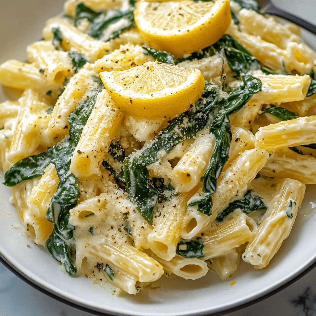 Lemon Ricotta Pasta with Spinach
