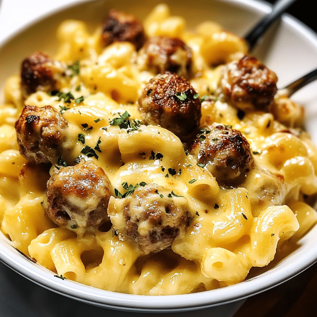 Mini Meatball Mac and Cheese