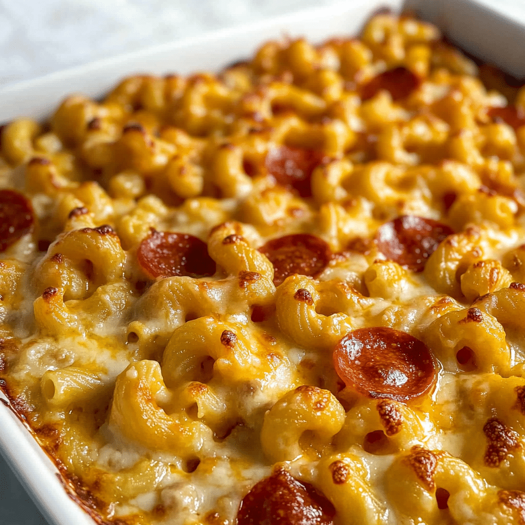 Pizza Mac and Cheese Bake