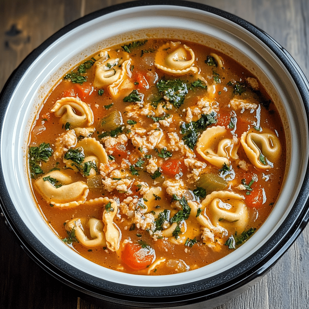 Slow Cooker Tortellini Soup