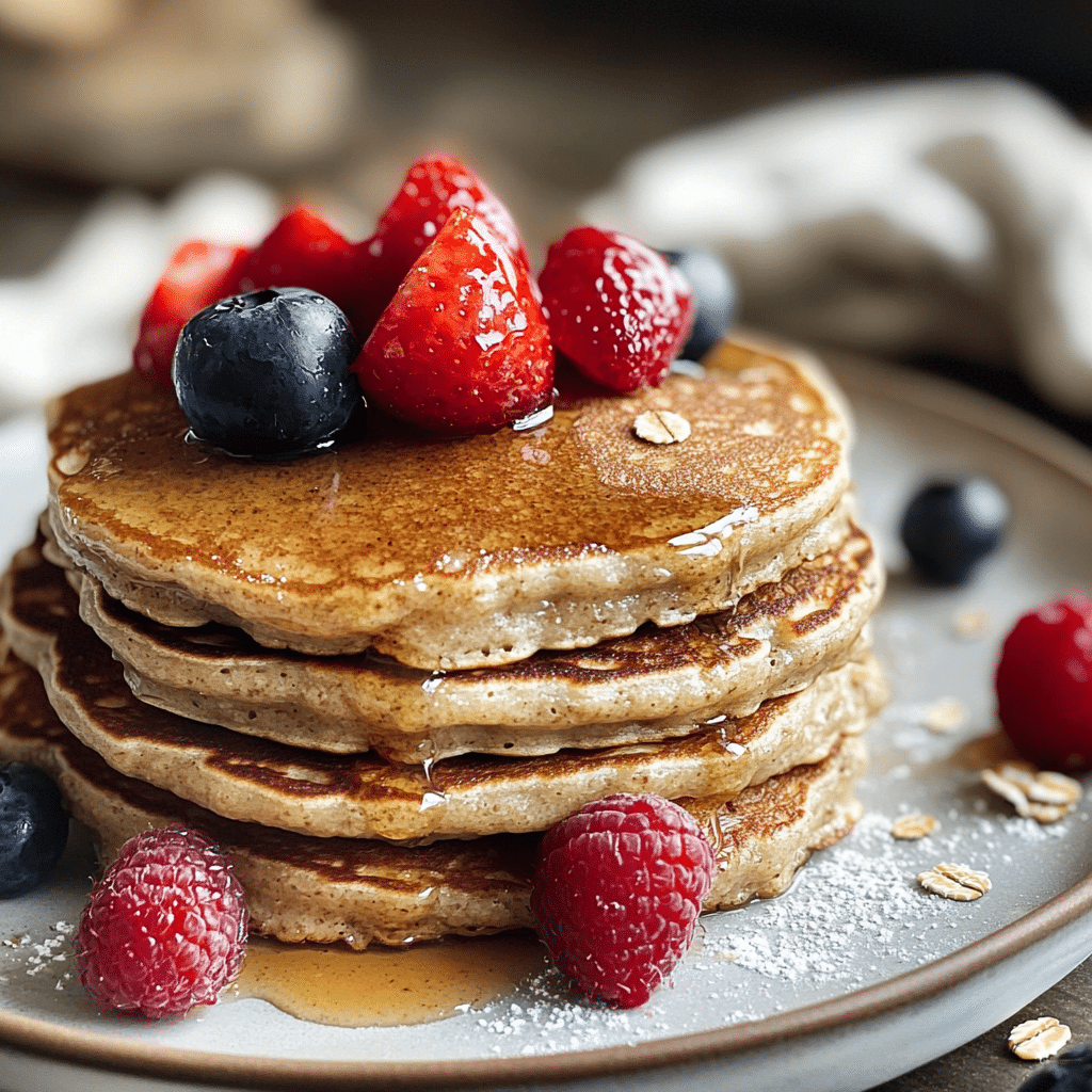 3-Ingredient Flourless Oat Pancakes