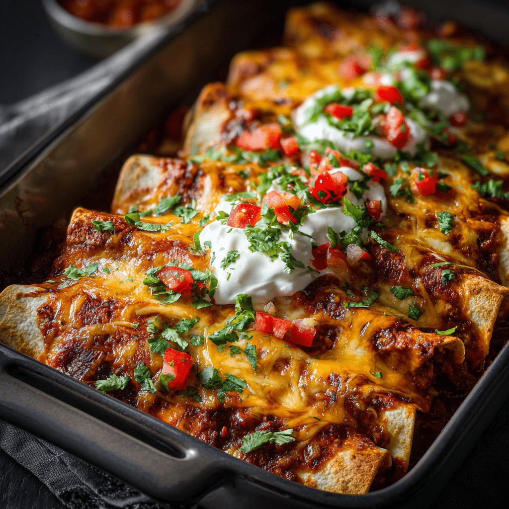 Baked Beef & Bean Enchiladas