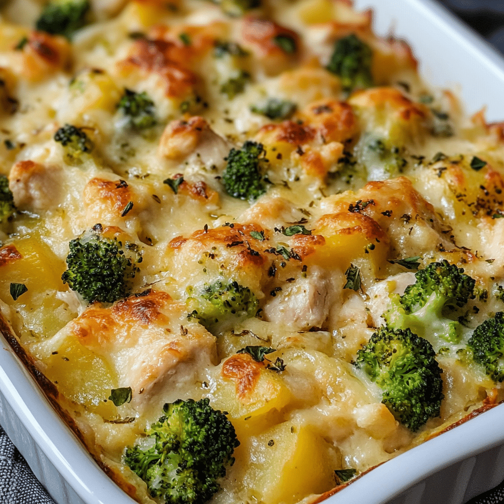 Baked Potato Chicken Broccoli Casserole
