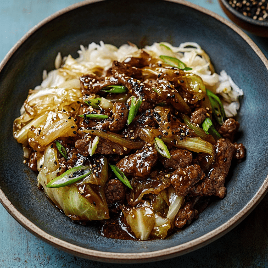 Black Pepper Beef & Cabbage Stir Fry