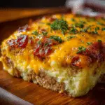 Cheesy Meatloaf with Mashed Potatoes
