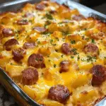 Cheesy Potato & Smoked Sausage Casserole