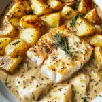 Creamy Cod & Potatoes with Rosemary Sauce