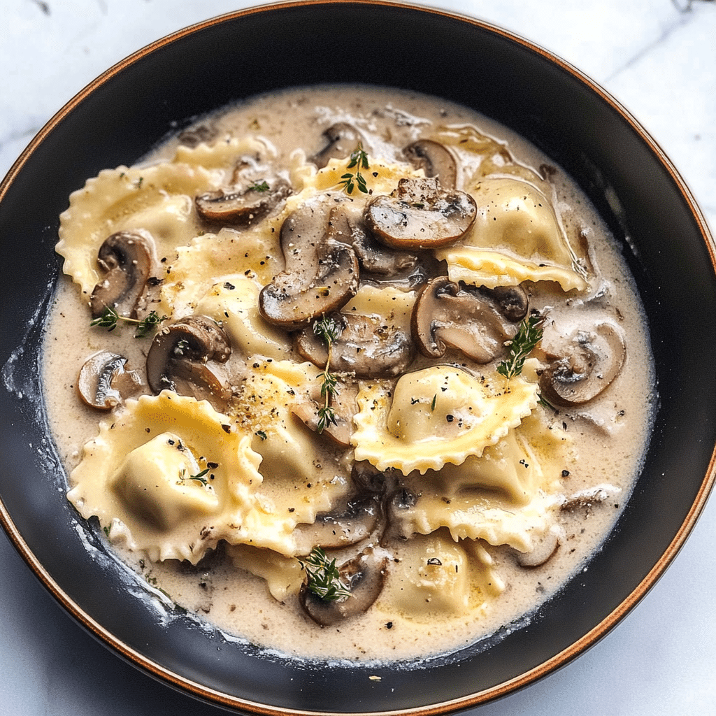 Creamy Mushroom Ravioli Sauce