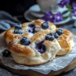 Fluffy Cottage Cheese Blueberry Cloud Bread