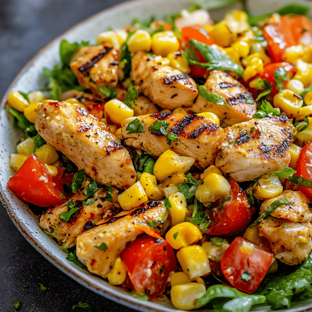 Grilled Chicken and Corn Salad