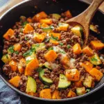 Ground Beef Zucchini Sweet Potato Skillet