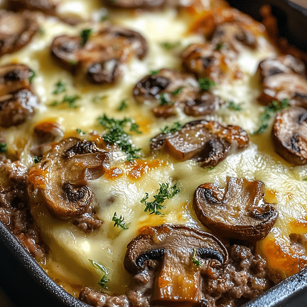 Hamburger Mushroom Bake