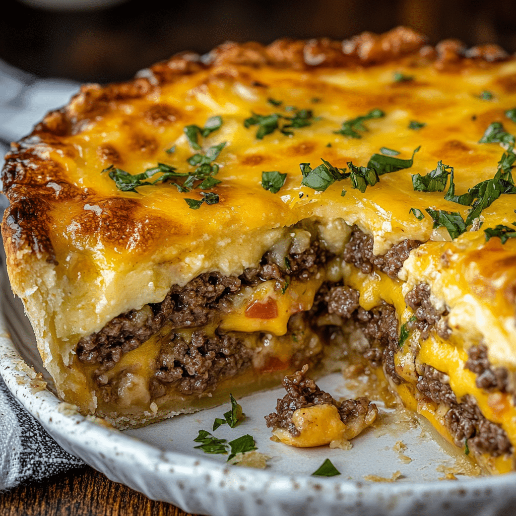 Impossible Cheeseburger Pie