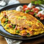 Loaded Veggie & Ham Omelette