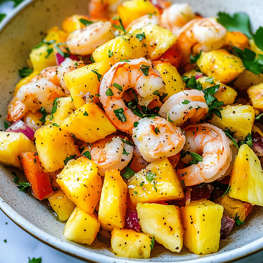 Mango Pineapple Shrimp Salad