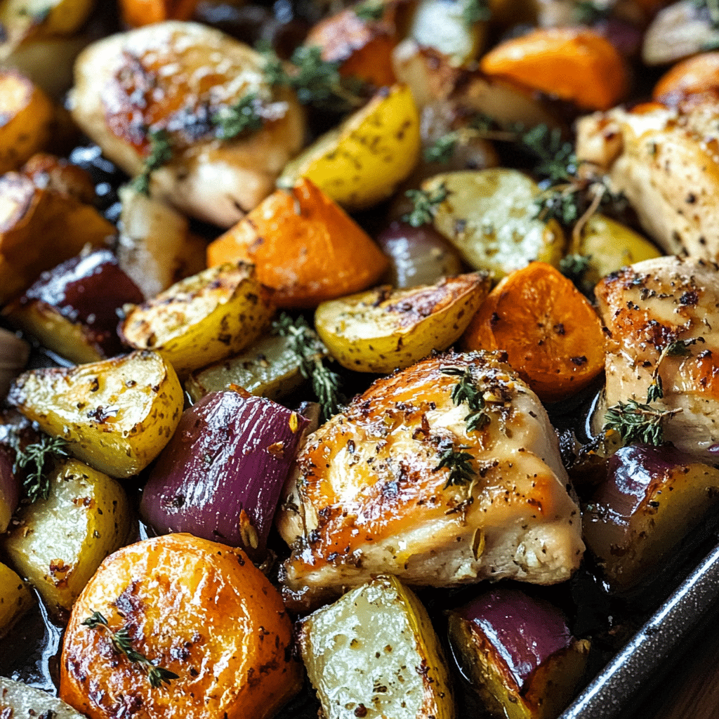One-Pan Roasted Chicken & Veggies