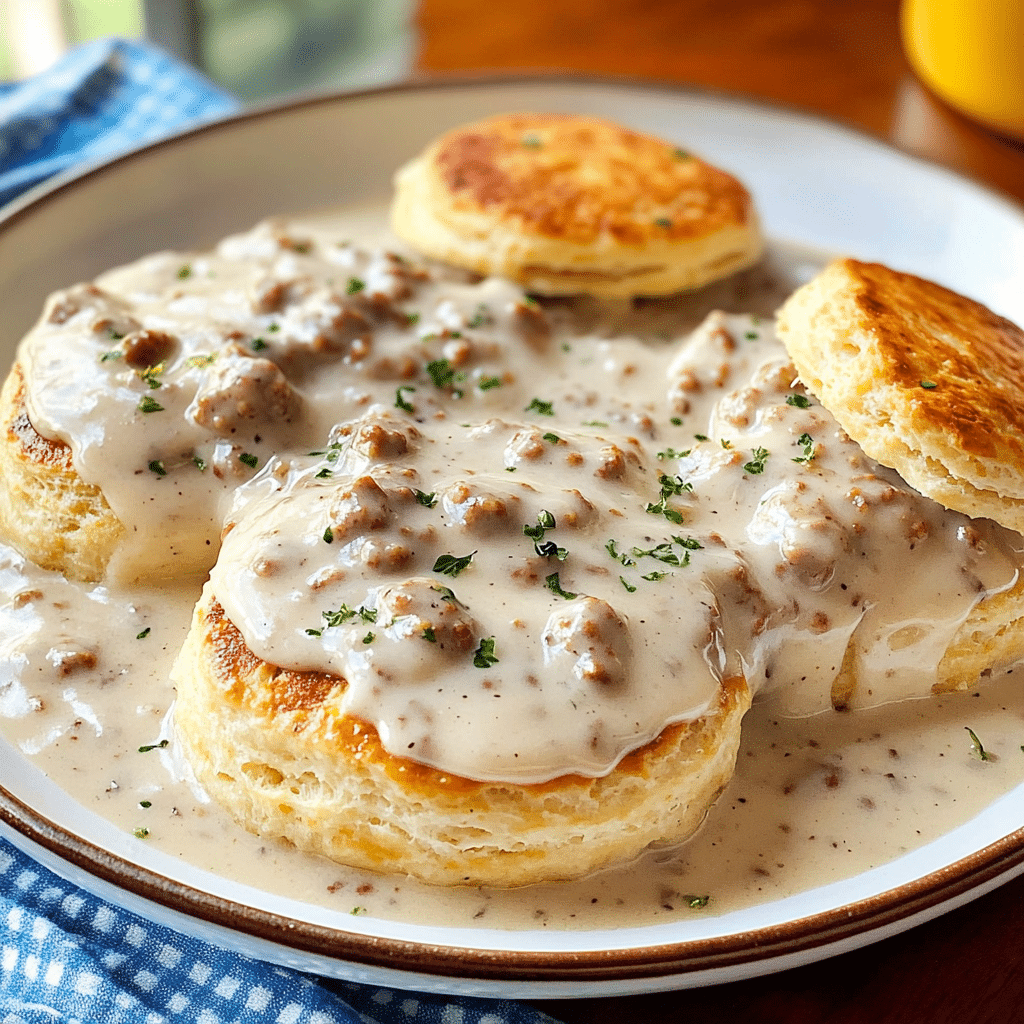 Pioneer Woman Sausage Gravy & Biscuits