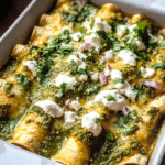Salsa Verde Chicken Enchiladas