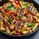 Tomato Basil Pasta with Grilled Chicken