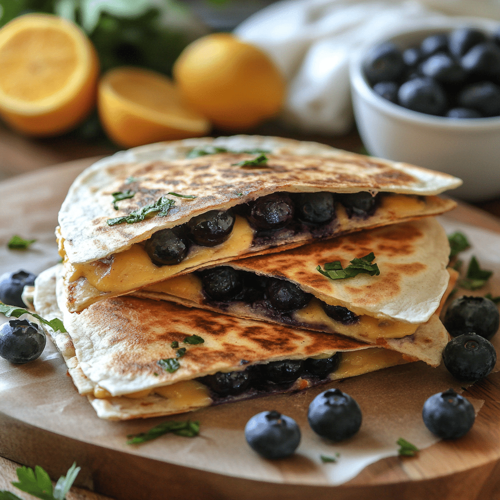 Blueberry Breakfast Quesadilla