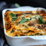 Butternut Squash Lasagna with Mushrooms and Spinach