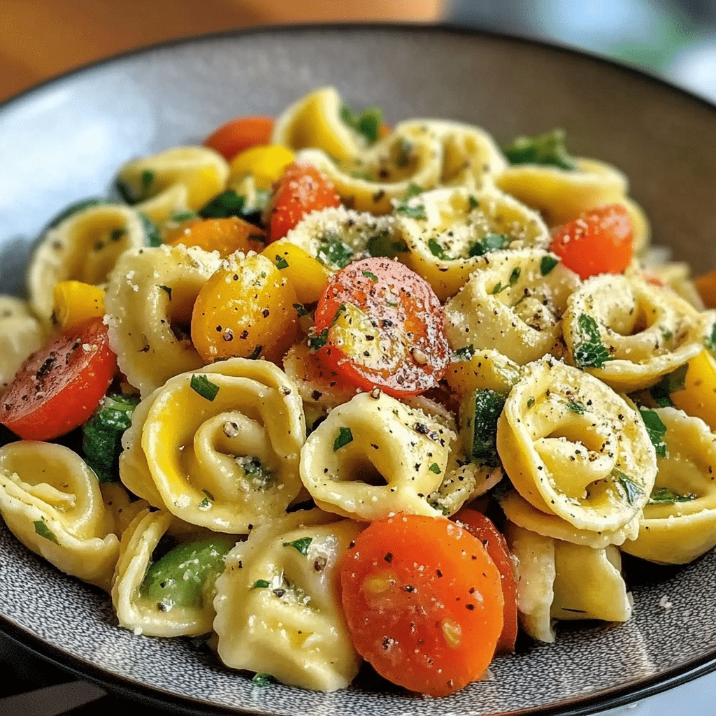 Cheese Tortellini with Summer Veggies Recipe