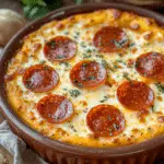 Cheesy Pizza Dip with Pepperoni