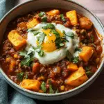 Chorizo Breakfast Chili with Sweet Potatoes