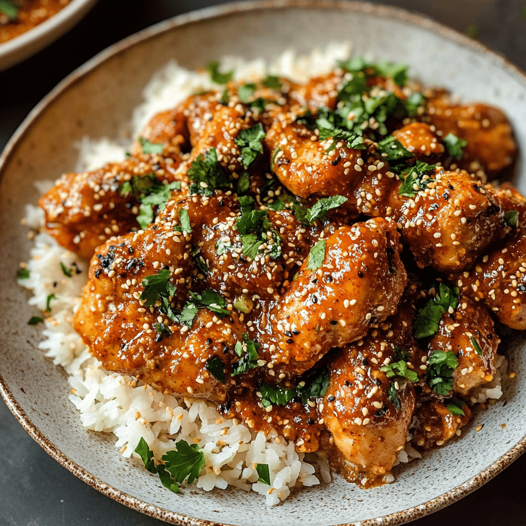 Easy Baked Spicy Sesame Butter Chicken Recipe