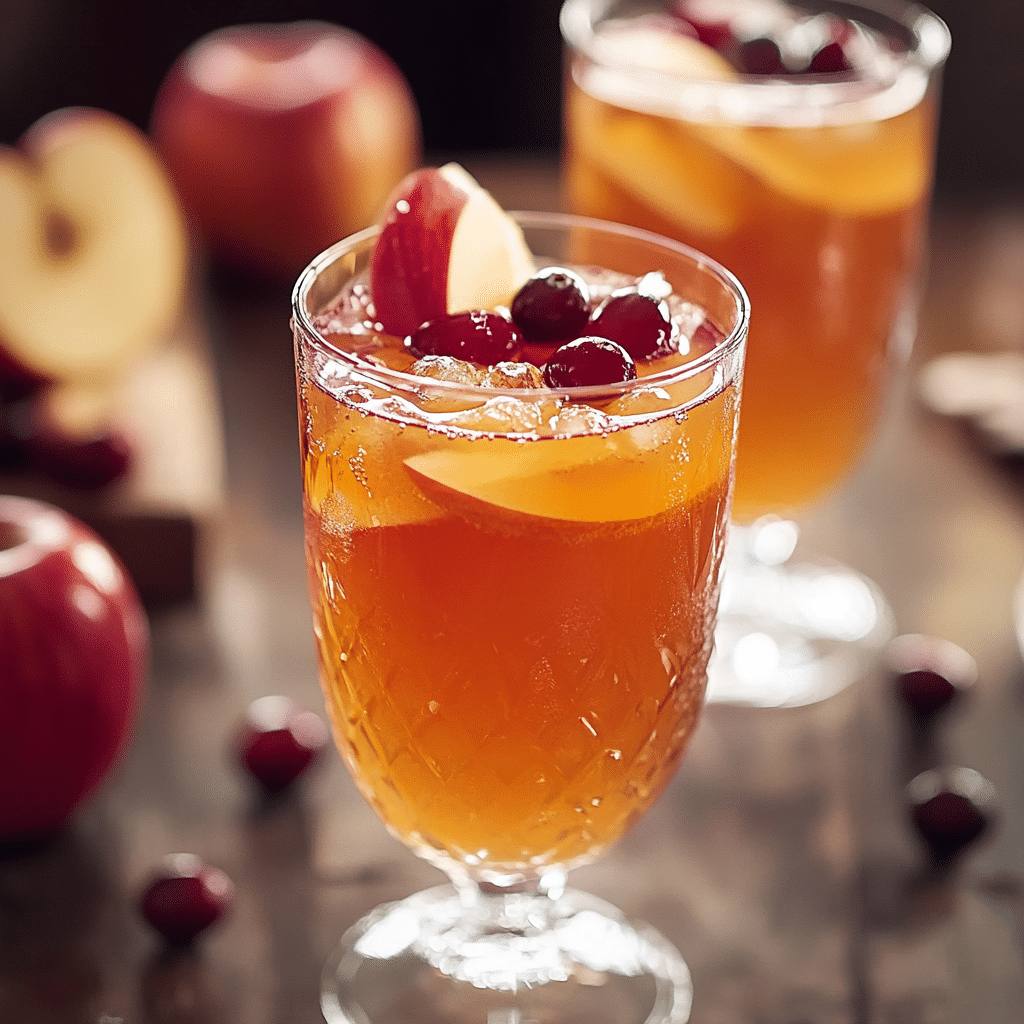 Fall Punch with Apple Cider and Cranberry Juice