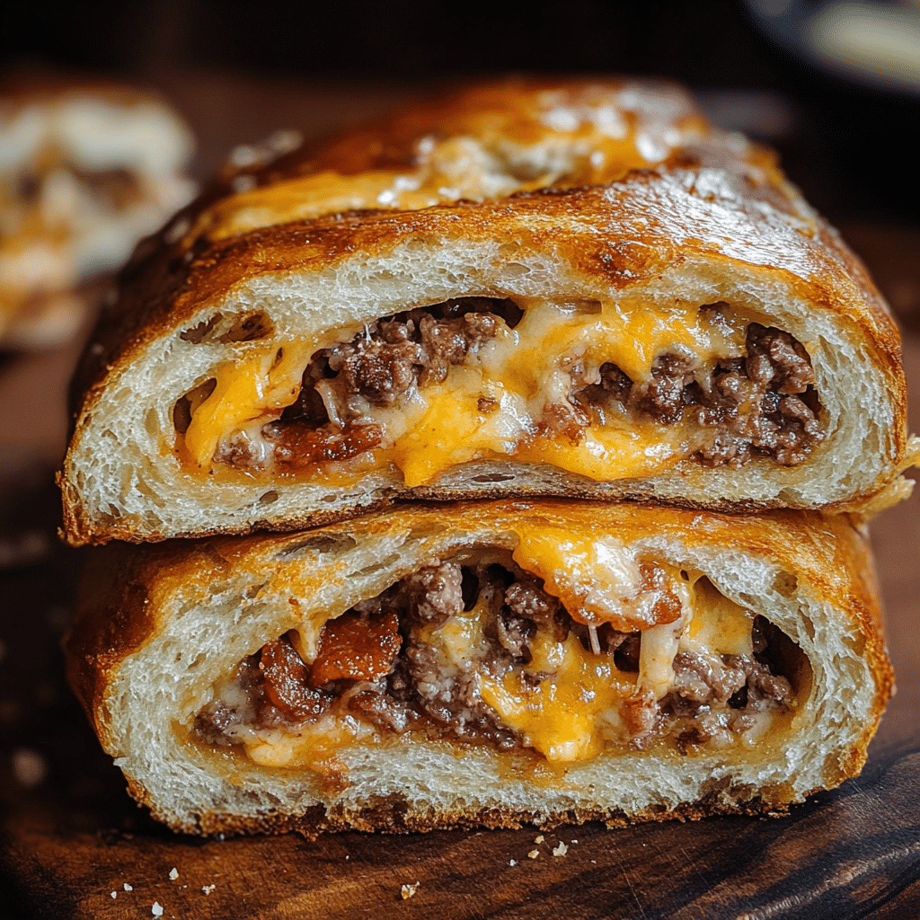 Garbage Bread with Cheesy Bacon & Beef Filling