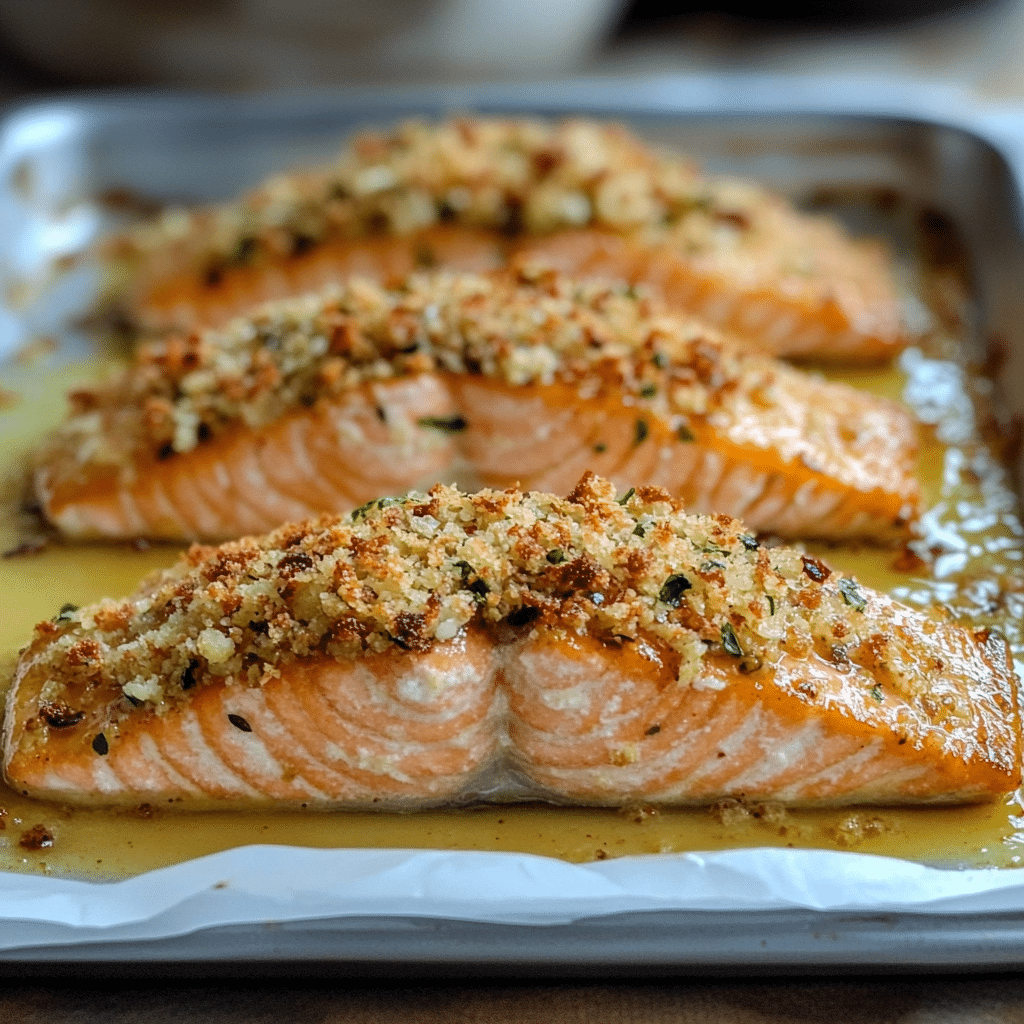 Honey Mustard Salmon with Panko Crust Recipe
