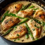 One Pot Creamy Chicken and Asparagus Recipe